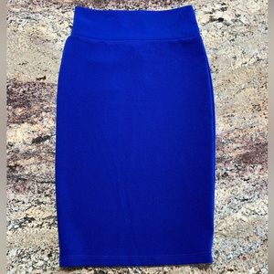Sensational Collection Size Small Blue High Waisted Pencil Skirt
